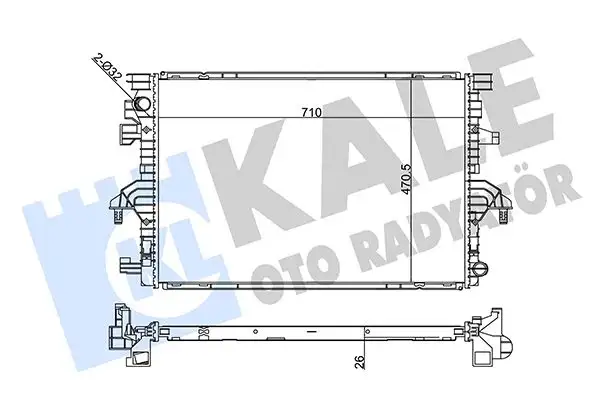 KALE 355905 Radyatör 7E0121253E
