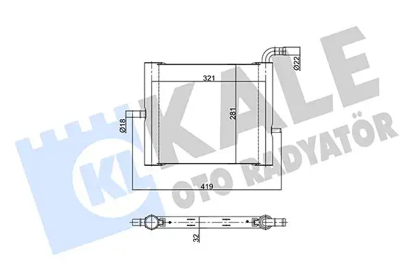 KALE 356215 Radyatör LR062670