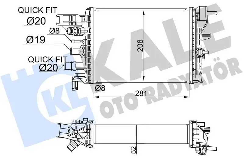 KALE 357295 Turbo Radyatörü 214106421R