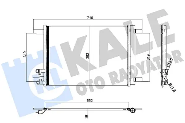 KALE 357395 Klima Radyatörü 5WA816411A