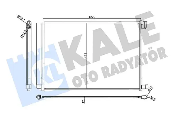 KALE 357740 Klima Radyatörü A0995001354