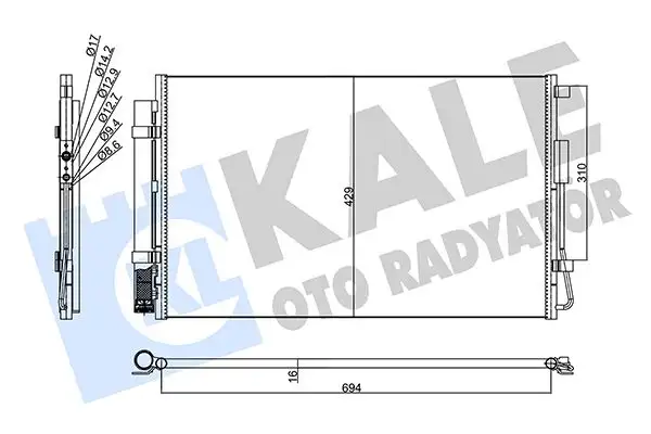 KALE 357780 Klima Radyatörü 976062W501