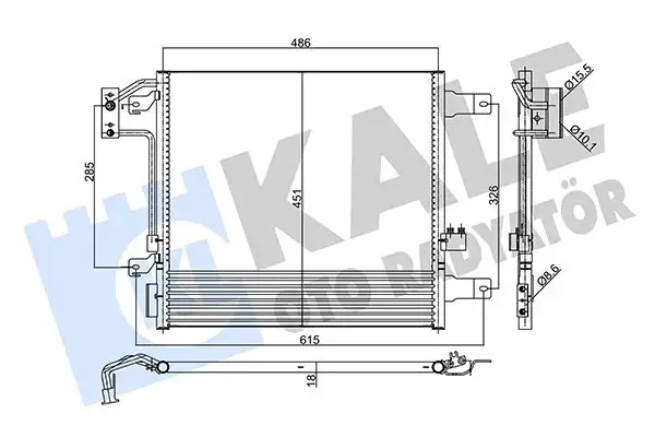 KALE 358055 Klima Radyatörü 55056635AA
