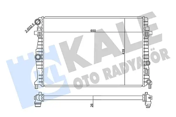 KALE 358940 Radyatör 2Q0121253K