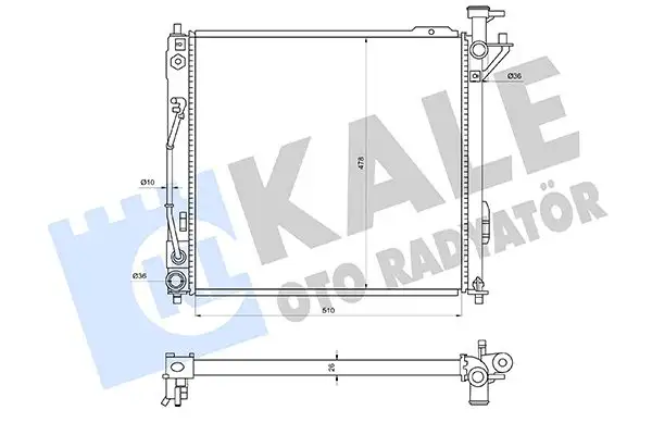KALE 362160 Radyatör 253102B990