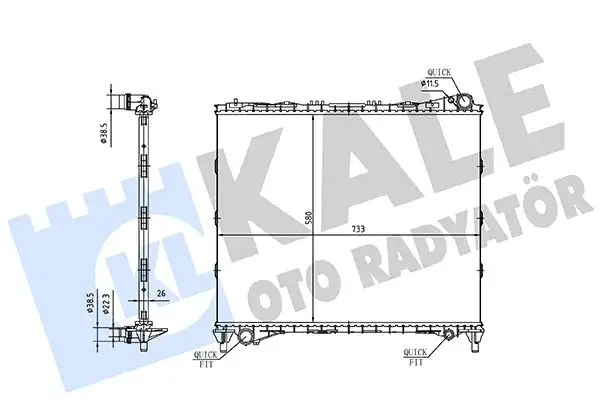 KALE 362210 Radyatör