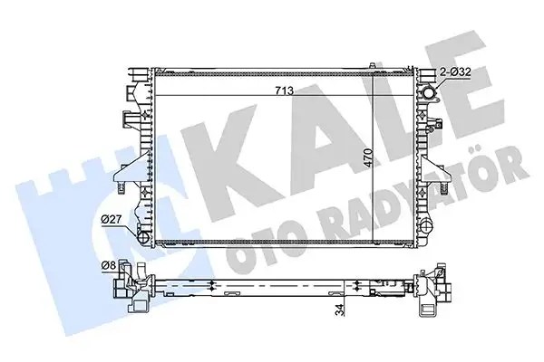 KALE 363090 Radyatör 7H0121253J