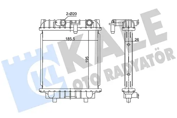 KALE 363175 Radyatör 5Q0121253J