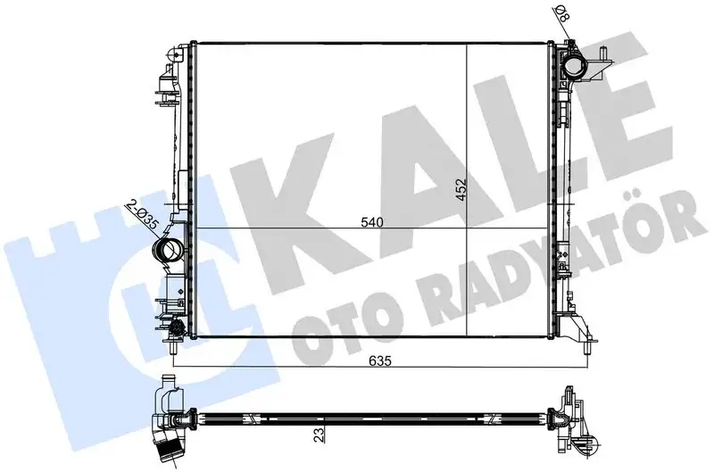 KALE 363645 Radyatör 214109798R