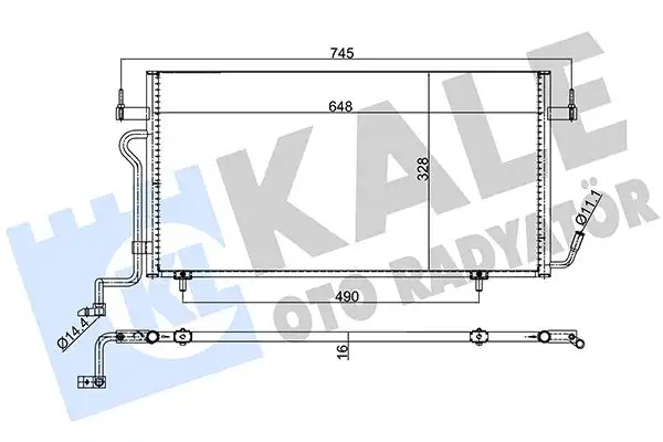 KALE 385500 Klima Radyatörü 6455Y2