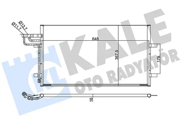 KALE 386100 Klima Radyatörü