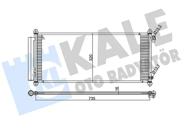 KALE 392000 Klima Radyatörü 80110SAA013