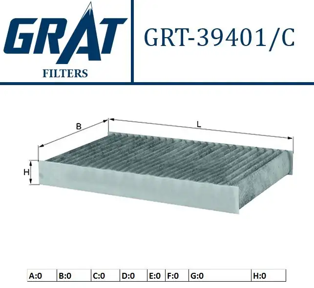 GRAT 39401C Polen Filtresi (Karbonlu) JKR500020