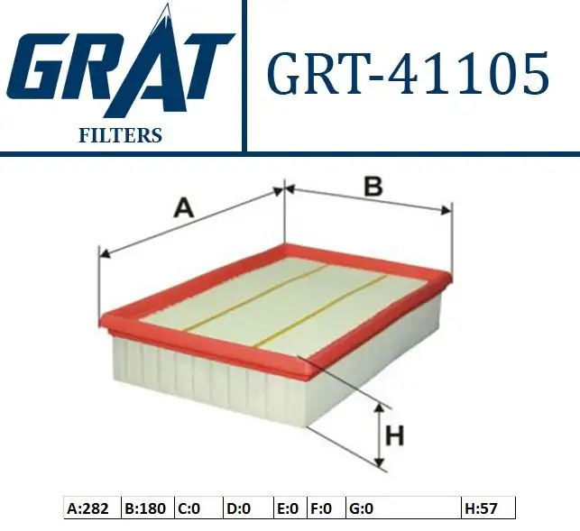 GRAT 41105 Hava Filtresi 16546EB300
