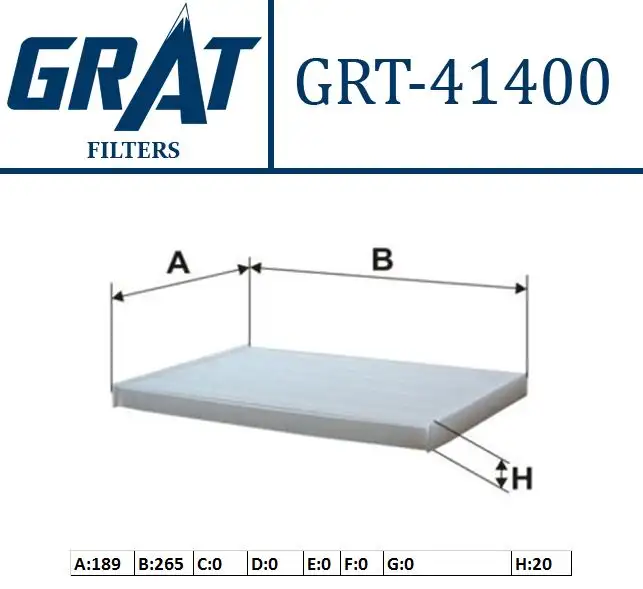 GRAT 41400 Polen Filtresi 27277EN000