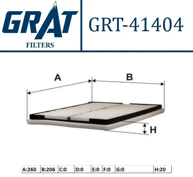 GRAT 41404 Polen Filtresi 278939F500