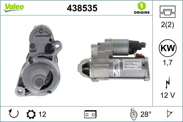 VALEO 438535 Marş Motoru A6549061600
