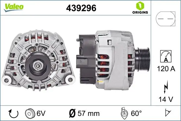 VALEO 439296 Şarj Dinamosu A0111547202