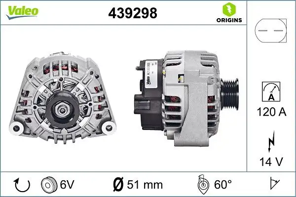 VALEO 439298 Şarj Dinamosu
