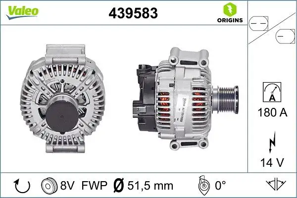 VALEO 439583 Şarj Dinamosu A6421540502