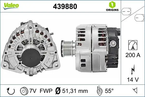 VALEO 439880 Şarj Dinamosu A0009063701