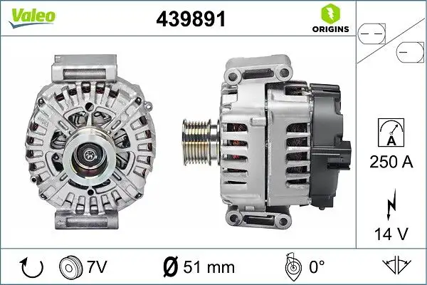 VALEO 439891 Şarj Dinamosu A0009060903