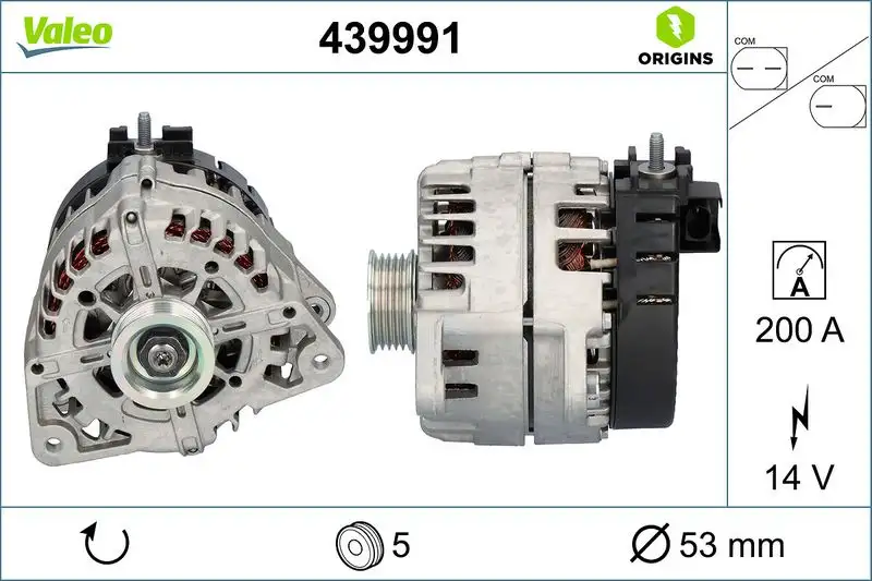 VALEO 439991 Şarj Dinamosu A0009063903
