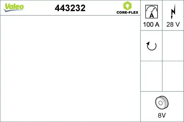 VALEO 443232 Şarj Dinamosu A0131547902
