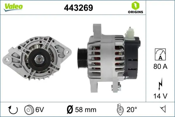 VALEO 443269 Şarj Dinamosu