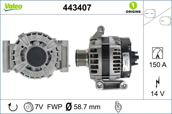 VALEO 443407 Şarj Dinamosu