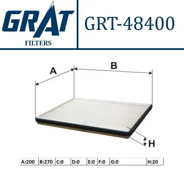 GRAT 48400 Polen Filtresi 9586164J00