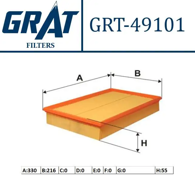 GRAT 49101 Hava Filtresi 9454647