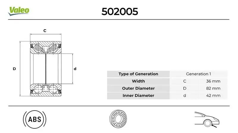 VALEO 502005 Ön Aks Rulmanı