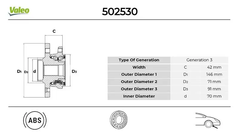 VALEO 502530 Ön Poyra