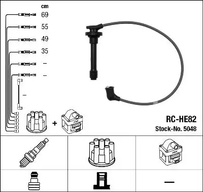 NGK 5048 (RCHE82) Buji Kablosu