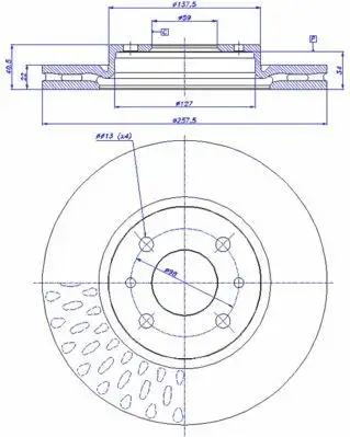 MGA 50582 Ön Fren Diski 46401356