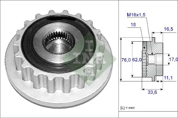 INA 535011810 Alternatör Kasnağı