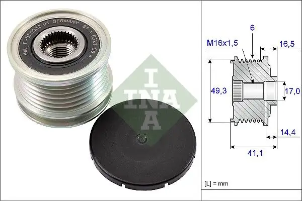 INA 535017810 Alternatör Kasnağı