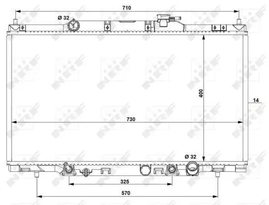 NRF 53574 Radyatör 19010PNLG51