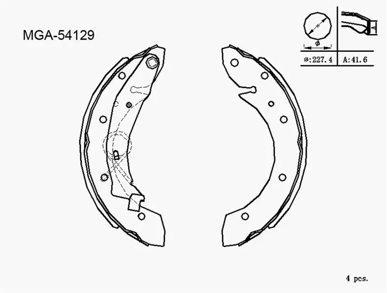 MGA 54129 Arka Fren Balatası 4241L6