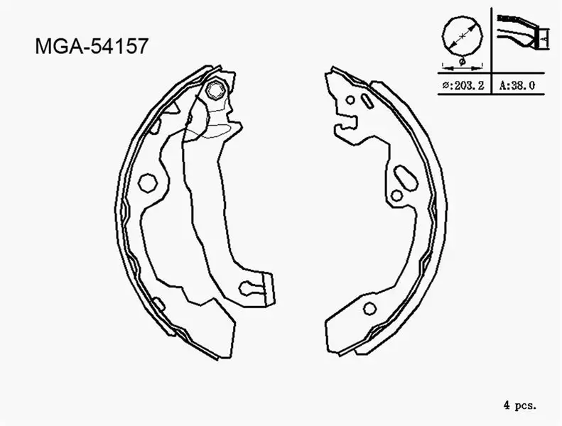 MGA 54157 Arka Fren Balatası 98AB2200BD