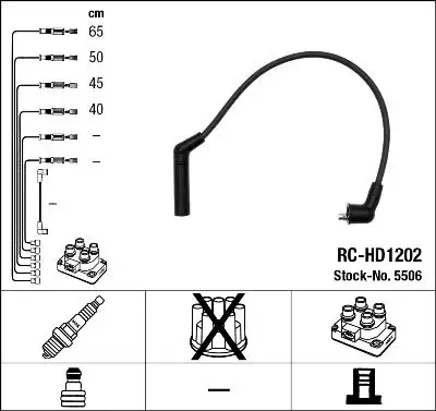 NGK 5506 (RCHD1202) Buji Kablosu 2750122B00