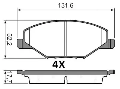MGA 55669 Ön Fren Balatası 6RU698151A