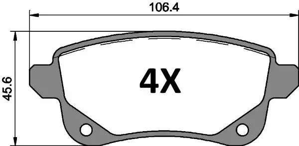 MGA 55670 Arka Fren Balatası 440608235R