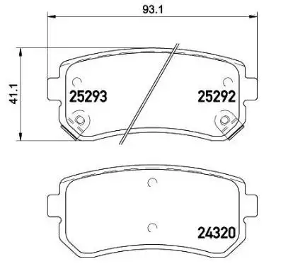 MGA 55745 Arka Fren Balatası 58302D7A00