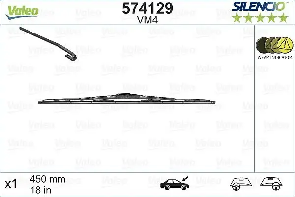 VALEO 574129 Silecek Süpürgesi (Tek)