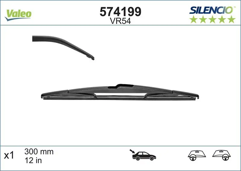 VALEO 574199 Arka Silecek Süpürgesi
