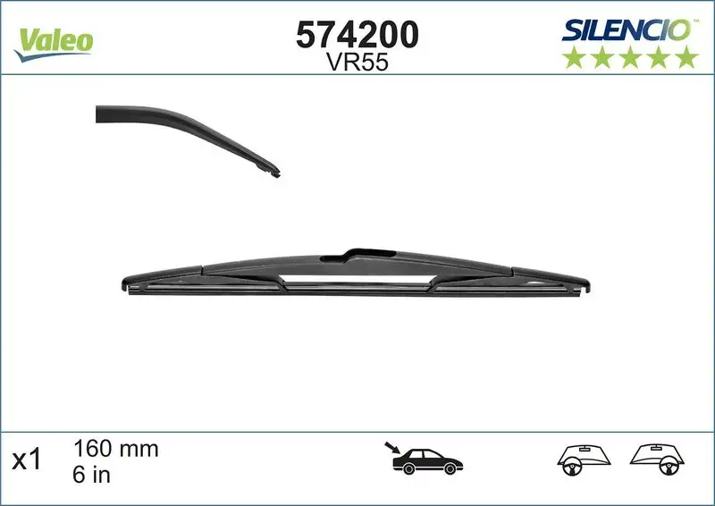 VALEO 574200 Arka Silecek Süpürgesi 1607226580