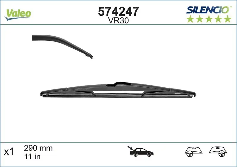 VALEO 574247 Arka Silecek Süpürgesi