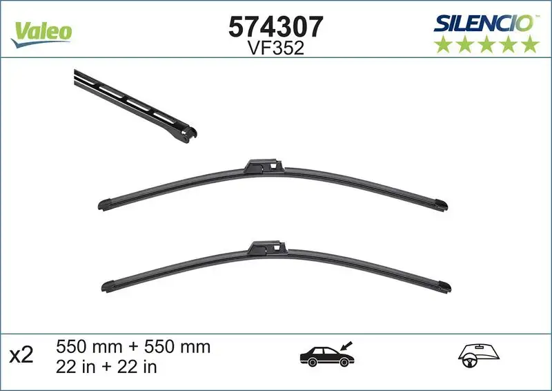 VALEO 574307 Silecek Süpürgesi (Takım) A2038202545